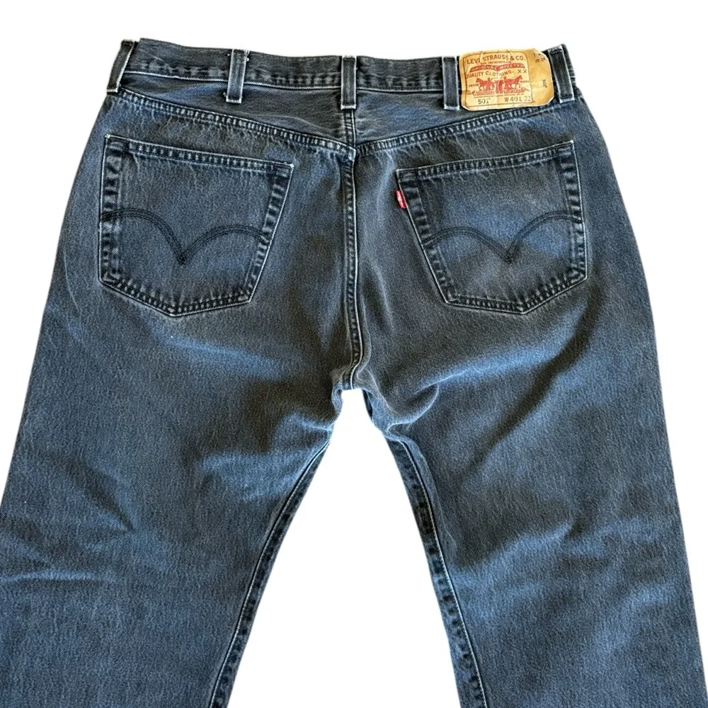 Levi's 501 Men’s Black Jeans‎ Buttonfly Straight Leg 40 x 32